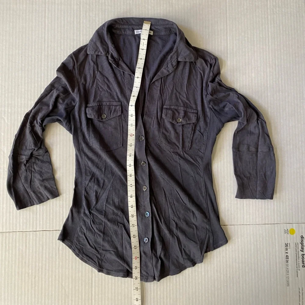 Standard James Perse navy blue sheer slub side Size 2 - Picture 8 of 14